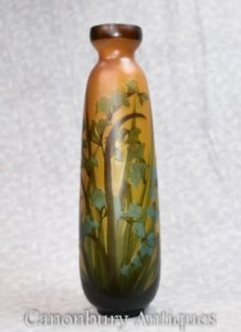 アールヌーボーエミールガールグラスウールの花瓶