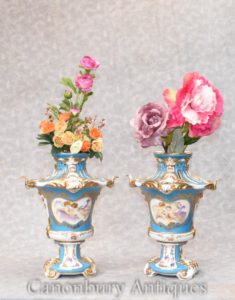 ペア パリ セーヴル ポット ポプリ壺天使の花瓶 