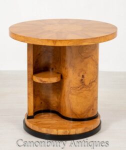 アールデコの臨時のテーブル-アンティークサイド1930年頃